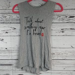 Kendall & kylie grey twist back tank size small